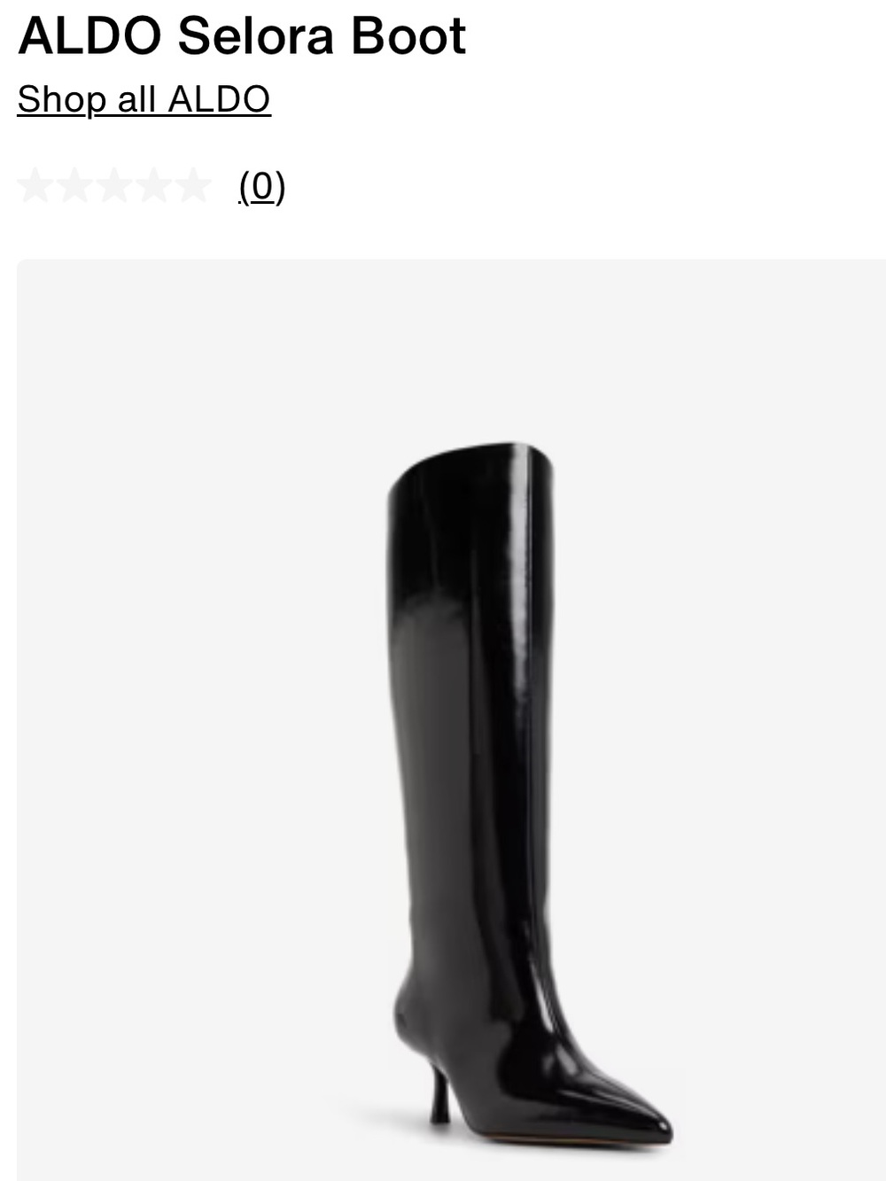 ALDO Selora Black Patent Over-the-Knee Boot